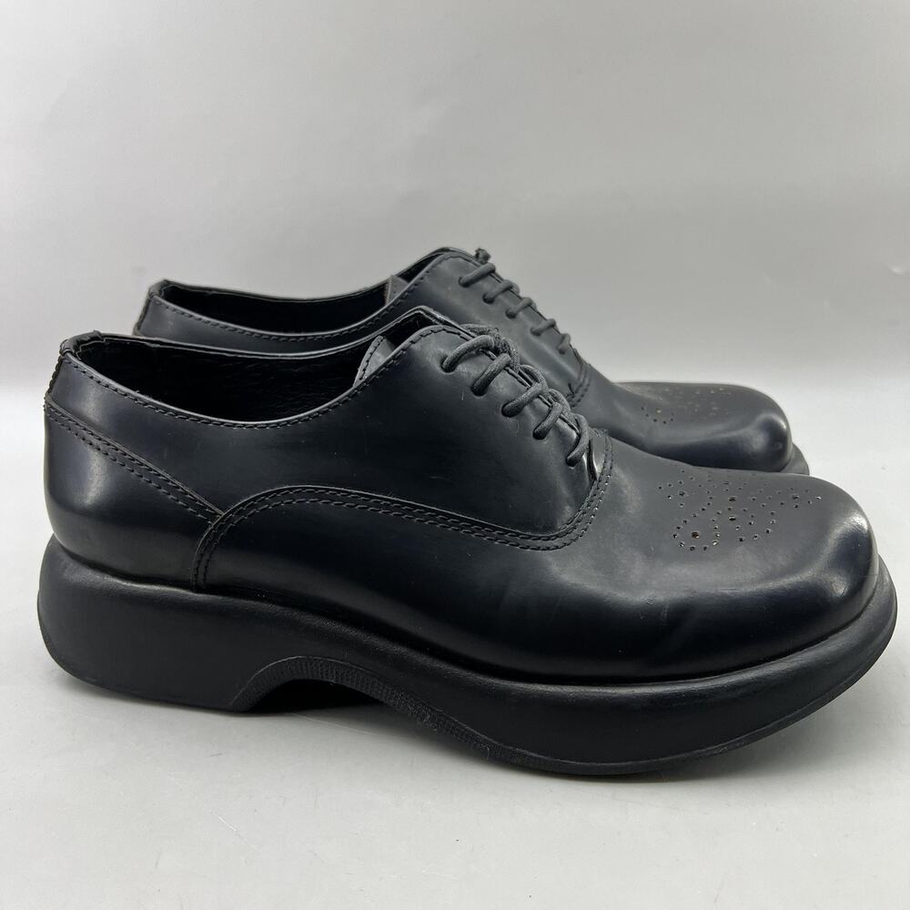 Dansko Jazz Oxford Clogs Women Size 10.5 11 US, 41 EU Black Leather Comfort Shoe